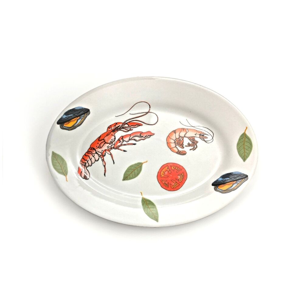 Majilly Designs BIA Cordon Bleu Porcelain El Mar Seafood 12" Serving Platter EC